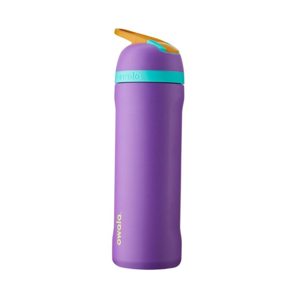 NEW! Owala FreeSip 24oz Insulated Water Bottle with Straw Purple Green BPA- Free