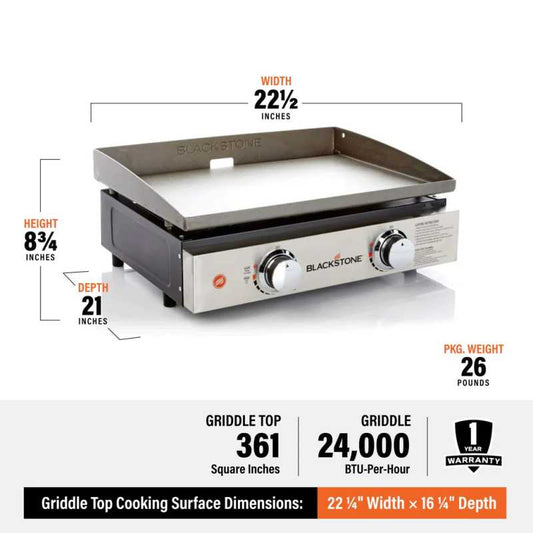 Blackstone 22" Gas Tabletop Griddle & Accessories Bundle, , - Outdoor Kuwait