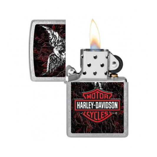 Zippo Harley Davidson Eagles Street Chrome Lighter -ZP207 CI000299, Lighters & Matches,    - Outdoor Kuwait