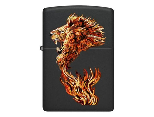 Zippo Lighter 218 Ci400225 Regular Black Matte Fire Lion, Lighters & Matches,    - Outdoor Kuwait