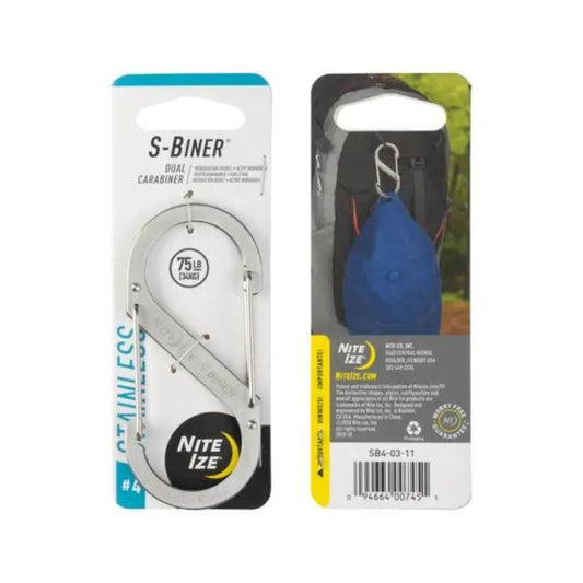 NITE IZE S-BINER® STAINLESS STEEL DUAL CARABINER - Size 4, Carabiners,    - Outdoor Kuwait