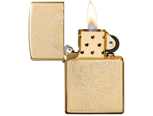 Zippo 49610 254b Fisherman Design Lighter, Lighters & Matches,    - Outdoor Kuwait