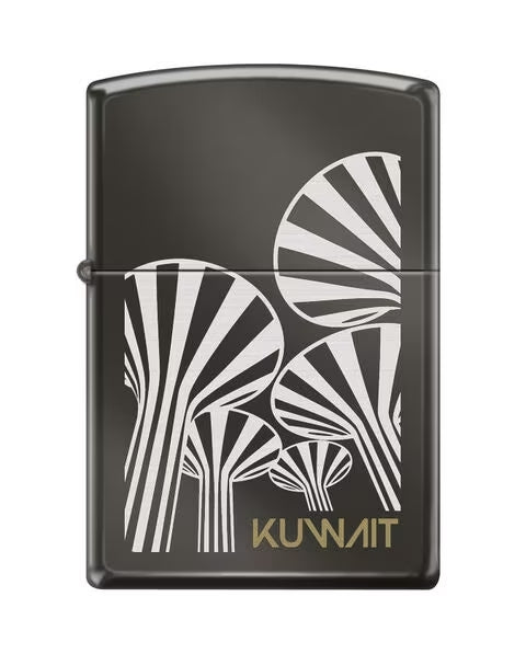 Zippo MP401076 Kuwait Design Black Ice Windproof Lighter, Lighters & Matches,    - Outdoor Kuwait