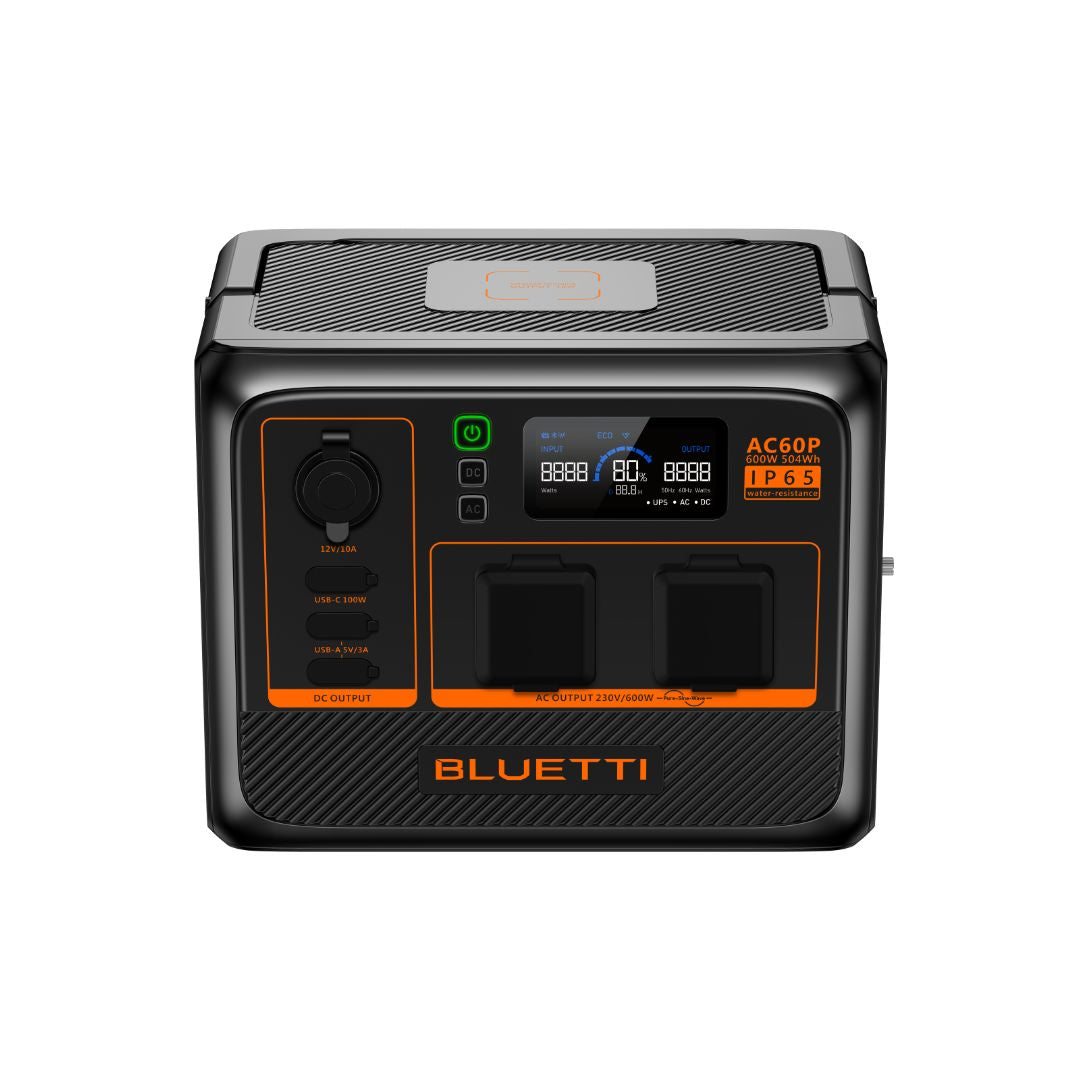 BLUETTI AC60P Portable Power Station | 600W 504Wh, Power Station,    - Outdoor Kuwait