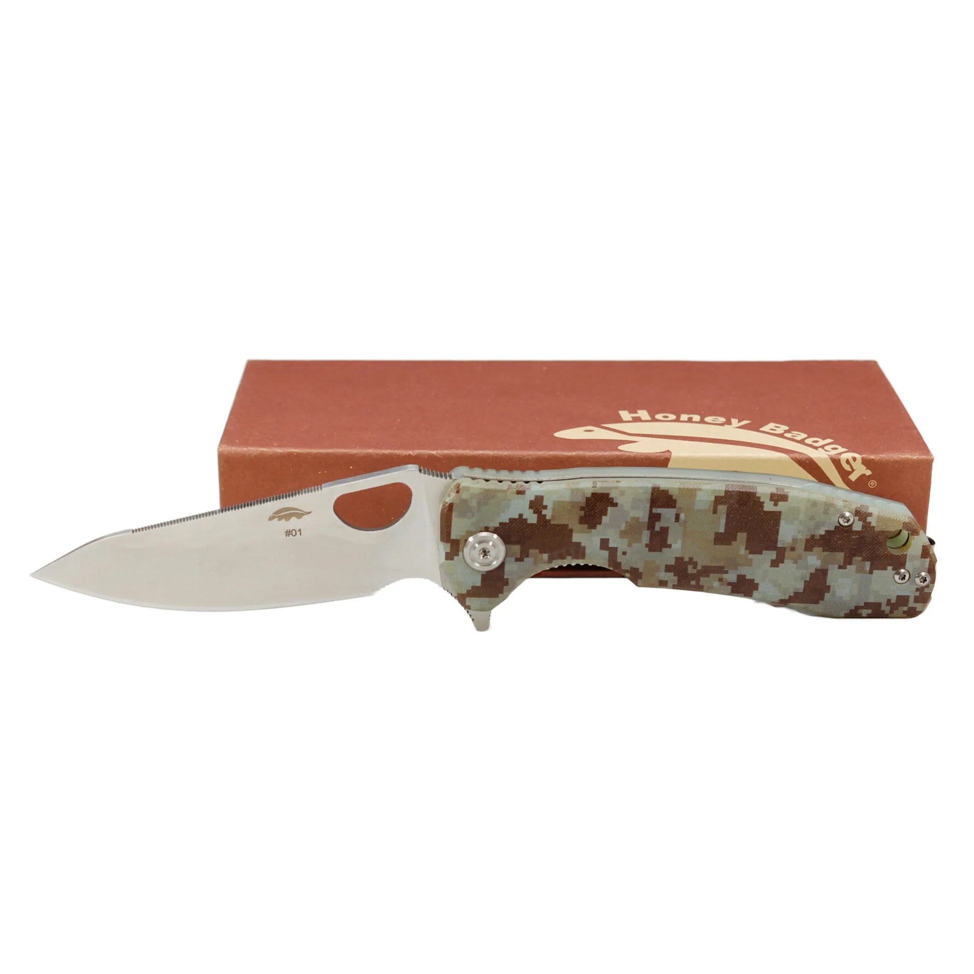 Honey Badger Leaf Small G10 Camo LR, Knives, - Outdoor Kuwait