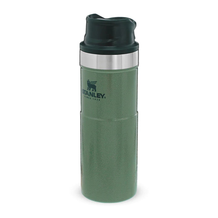 STANLEY CLASSIC TRIGGER-ACTION TRAVEL MUG | 0.47L, Mugs, Hammertone Green   - Outdoor Kuwait