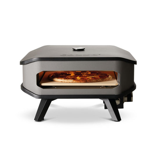 Cozze 13" Gas Fired Pizza Oven With Thermometer & Protective Cover Bundle, , - Outdoor Kuwait