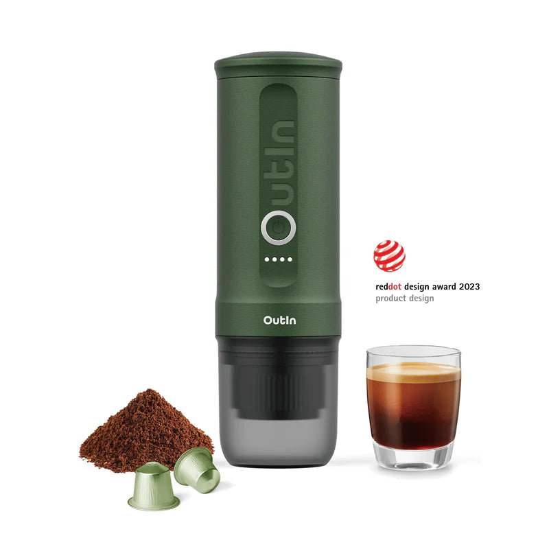 Outin Nano Portable Espresso Machine (Forest Green), Coffee Machine,    - Outdoor Kuwait