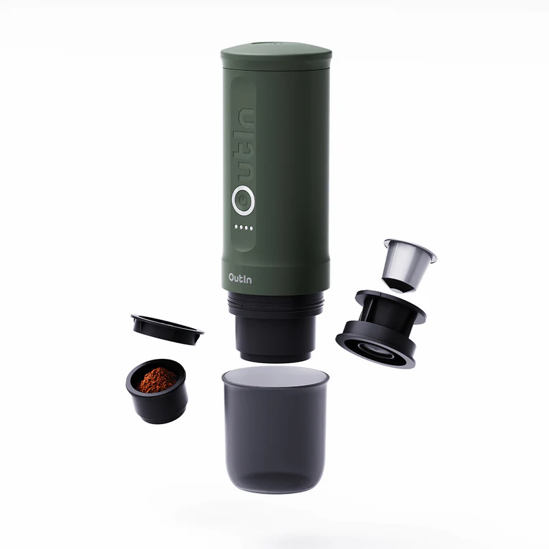 Outin Nano Portable Espresso Machine (Forest Green), Coffee Machine,    - Outdoor Kuwait