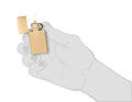 Zippo Lighter 1654B Slim Solid Brass W/O Letters, Lighters & Matches,    - Outdoor Kuwait