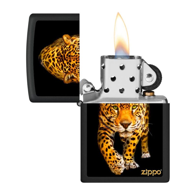 Zippo Black Matte Jaguar Windproof Lighter, Lighters & Matches,    - Outdoor Kuwait